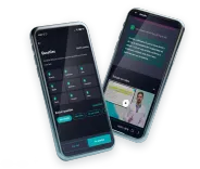 Smartphone com o app Estratégia